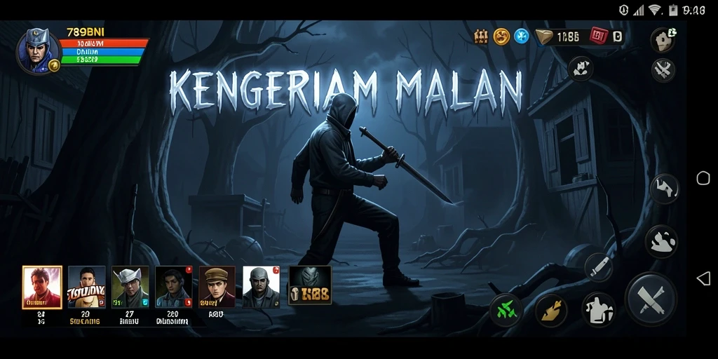 Menggambarkan momen menegangkan dalam gameplay Horror.
