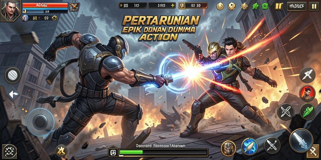 Tampilan gameplay seru dalam aksi cepat ADG62.