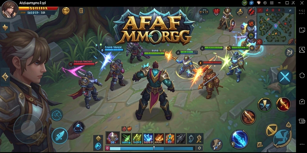 Tampilan menakjubkan dalam gameplay MMORPG AFAF.