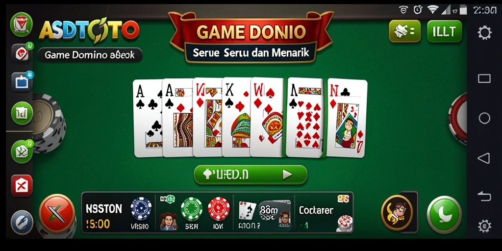 Tampilan gameplay seru ASDTOTO dalam permainan Domino yang mendebarkan.