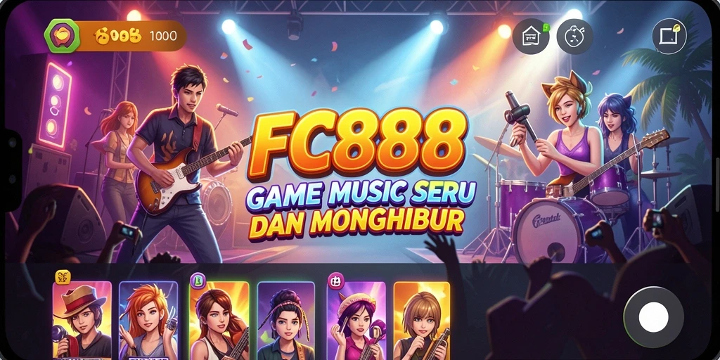 Tampilan gameplay FC888 dengan alunan musik yang mengasyikkan.
