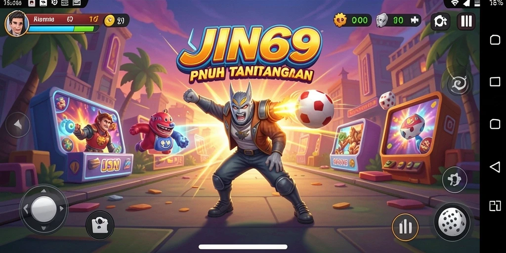 Tampilan gameplay <strong>JIN69</strong> menampilkan aksi seru dan rintangan yang menarik.