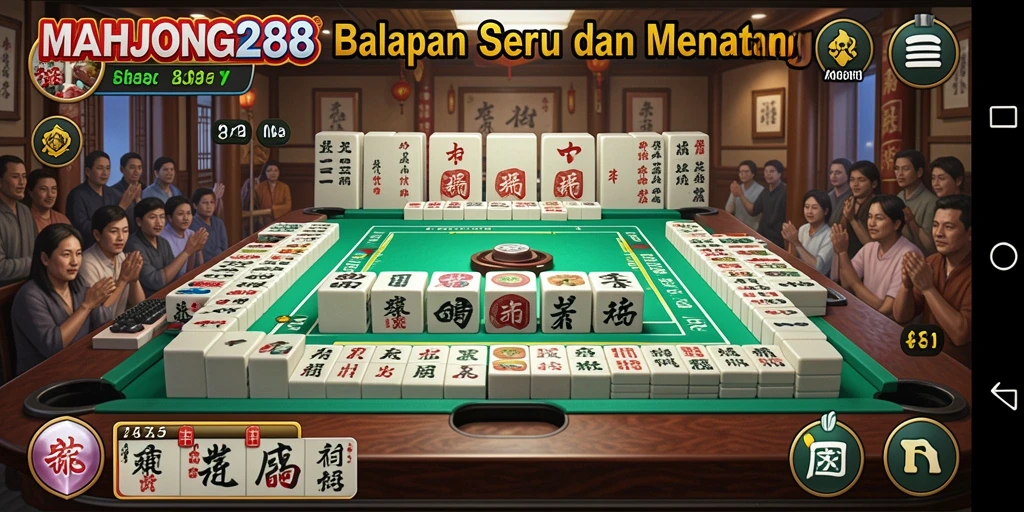 Tampilan menarik dari gameplay balapan di MAHJONG288.