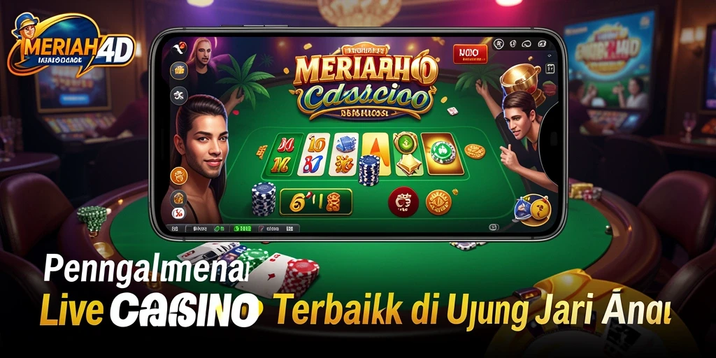 Tampilan gameplay Live Casino yang mendebarkan di MERIAH4D.