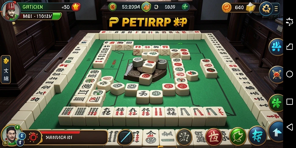 Tampilan menarik dari gameplay Mahjong di PETIRRP.