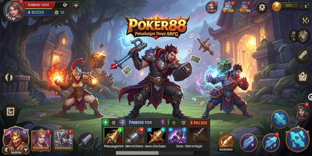 Screenshot gameplay POKER88 menunjukkan aksi pertempuran yang mendebarkan.