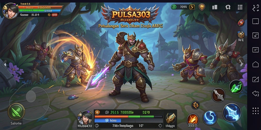 Screenshot PULSA303 menampilkan aksi seru dalam pertarungan ARPG.