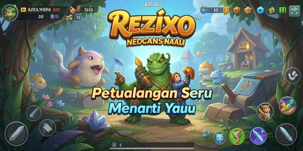 Tampilan seru gameplay REZIXO dalam petualangan menarik.
