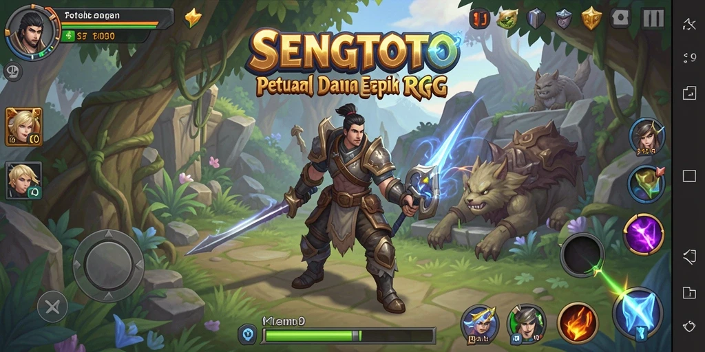 Tampilan gameplay epic dari SENGTOTO dengan pertarungan seru.