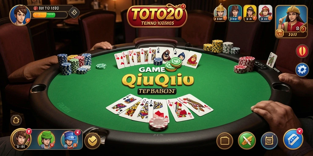 Screenshot TOTO20 menampilkan gameplay QiuQiu yang seru dan kompetitif.